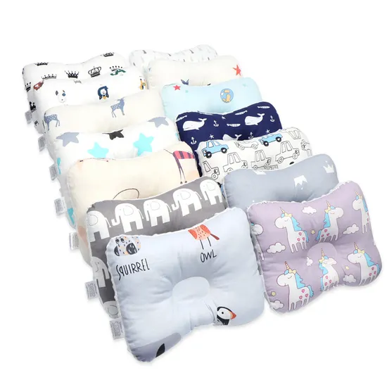 New Newborn Super Soft Baby Pillow Cushion Flat Pillow Towel Breathable Sweat