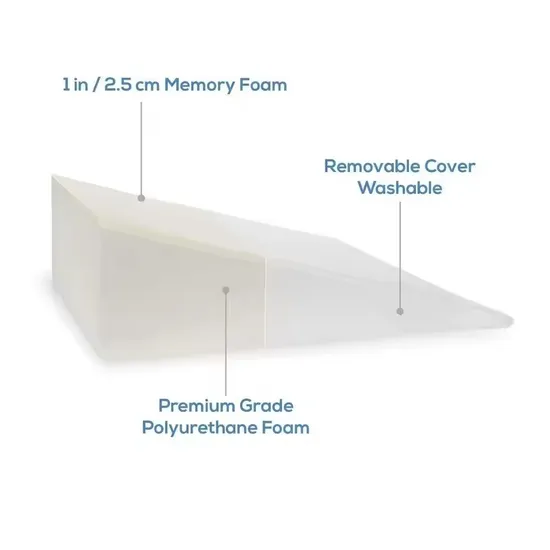 Bed Wedge Memory Foam Triangle Shaped Wedge Pillow 