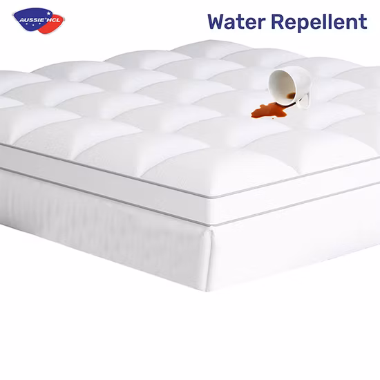 High Quality Full Size Quilted Fitted Bamboo Mattress Pad Twin Queen King Hypoallergenic Waterproof Anti Mite Jacquard Hotel Mattress Topper