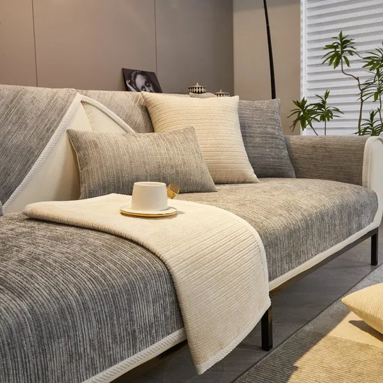 Comfortable Modern Minimalist Style All Season Universal Anti Slip Premium Sofa Cushion Cover 