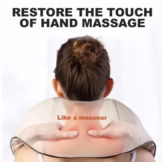Electric Kneading Lumbar Neck Massage Pillow Home Car Use Cervical Massager Shawls with Heating